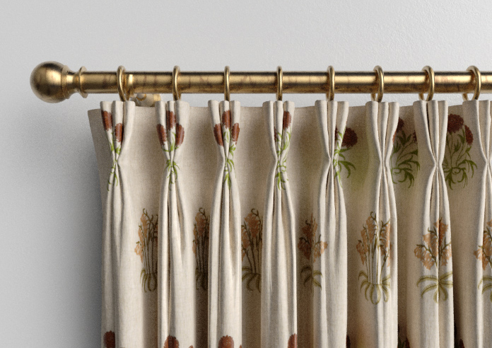 William Morris At Home Lily Flower Embroidery, Madder - Made to Measure Curtains - Image 11